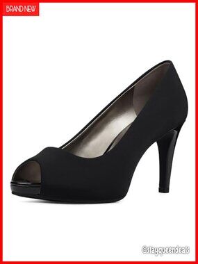 Peep Toe Pump with Slim Wrapped Stiletto Heel for Wedding Evening